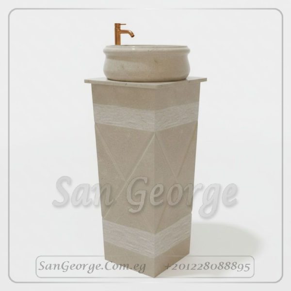Marble Basin Beige Hand Made من San George Design
