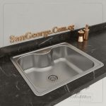 حوض مطبخ استانلس ستيل تركى 50 × 60