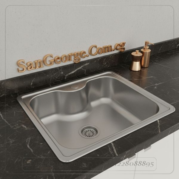حوض مطبخ استانلس ستيل تركى 50 × 60