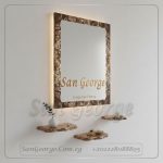 مرايا رخام طبيعي باضائه ليد مميزه  من سان جورج ديزاين San George Design