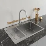 حوض 1 عين مميز 70 × 45 ستانلس ستيل مستورد