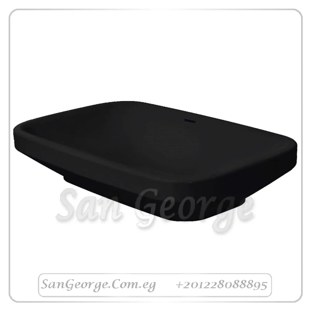 Durastyle حوض ديوراستايل اسود فوق سطح افقي 38×60