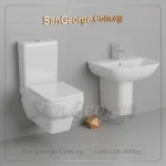 Greek Tide Q جريك تايد طقم حمام كمبي معلق من هانز جروهي  HansGrohe