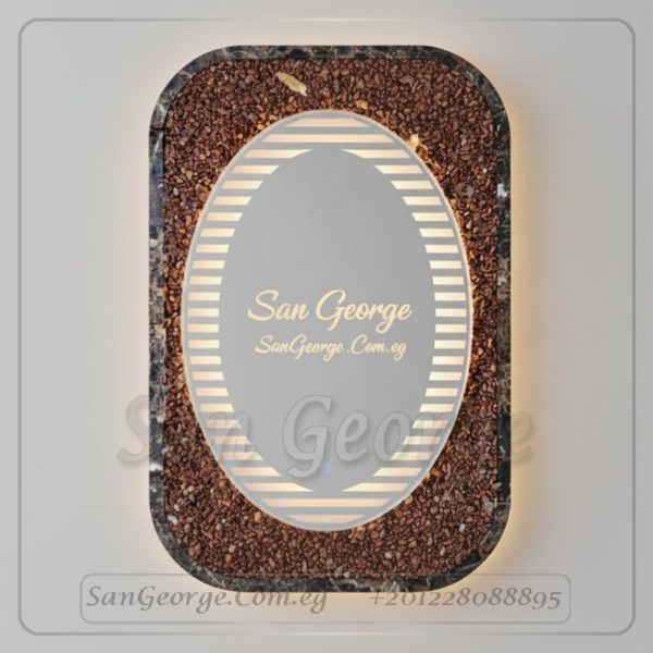 مرايا رخام طبيعي باضائه ليد مميزه  من سان جورج ديزاين San George Design