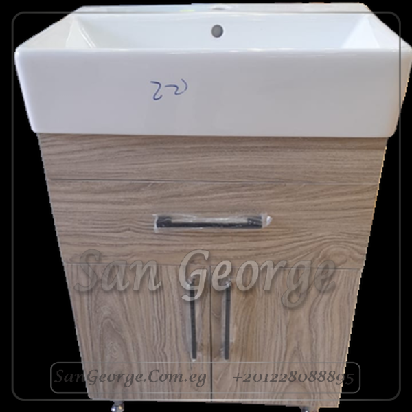 وحده خشب بيج مع حوض كليوباترا على الارض من WU-1 San George Design