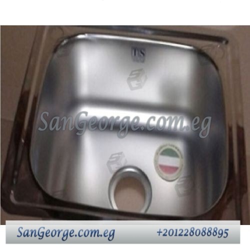 حوض مطبخ ستانلس ستيل الشركه المصريه الايطاليه بالصرف 63 × 48 سم