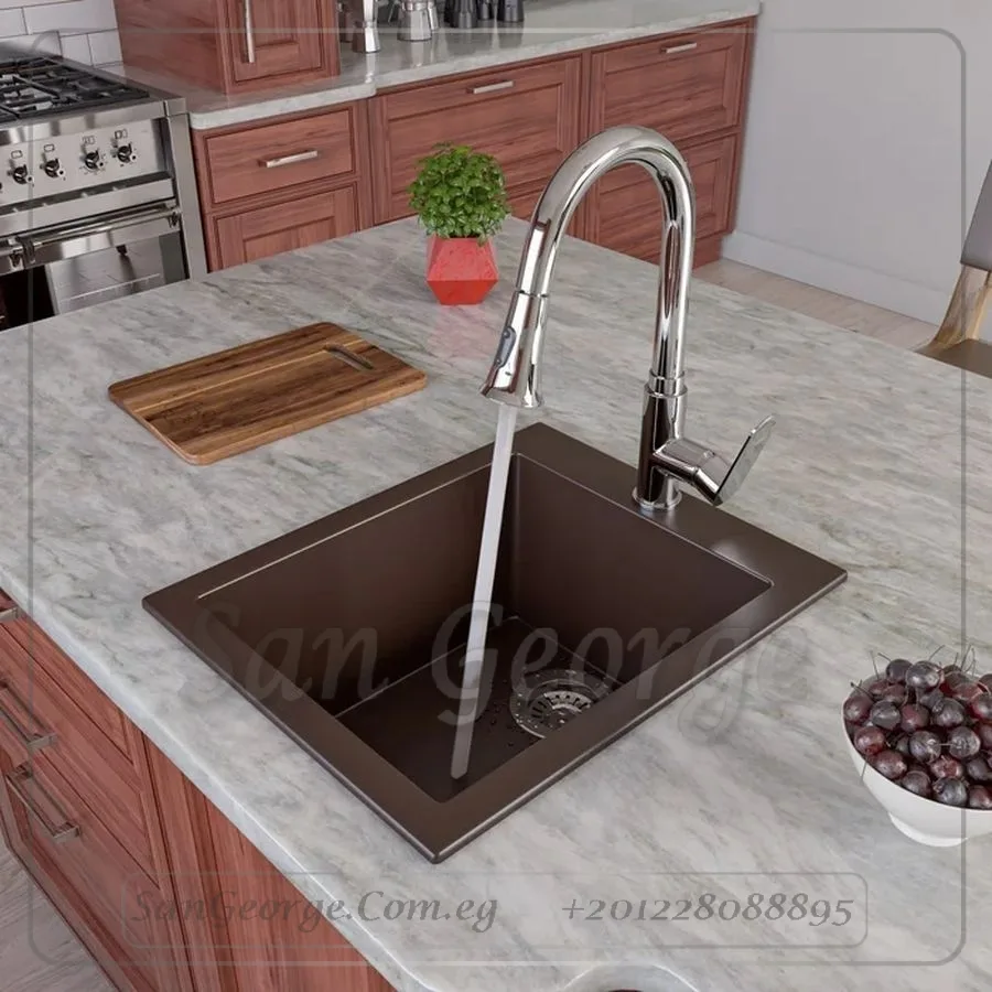 حوض جرانيت 41 × 51 Ks-102 Brown من San George Design
