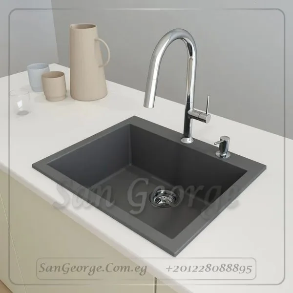 Granite Kitchen Sink 60 × 50 Ks-106-Bk from San George Design