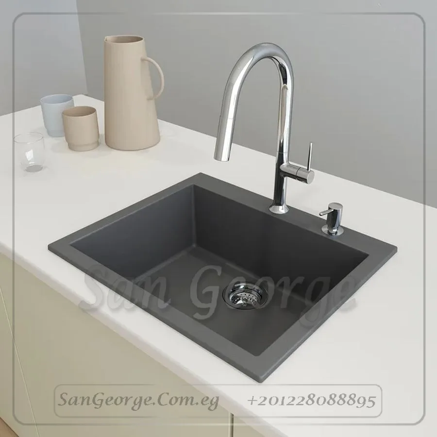 Granite Kitchen Sink 60 × 50 Ks-106-Bk from San George Design