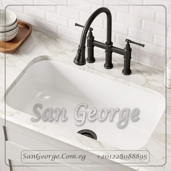 حوض جرانيت ابيض 46 × 70 Ks-107 من San George Design