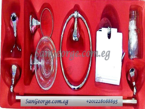 طقم صبانات ستانلس ستيل اكسسوار حمام فواطه صبانه وراقه 12001 SACC-b14