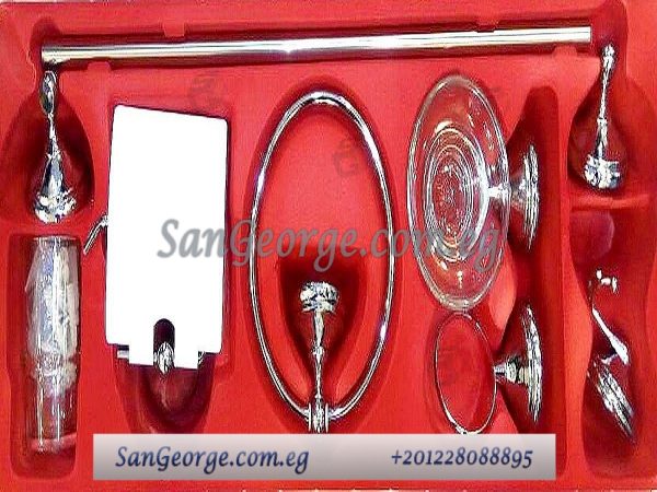 طقم صبانات ستانلس ستيل اكسسوار حمام فواطه صبانه وراقه SACC-b25 1204