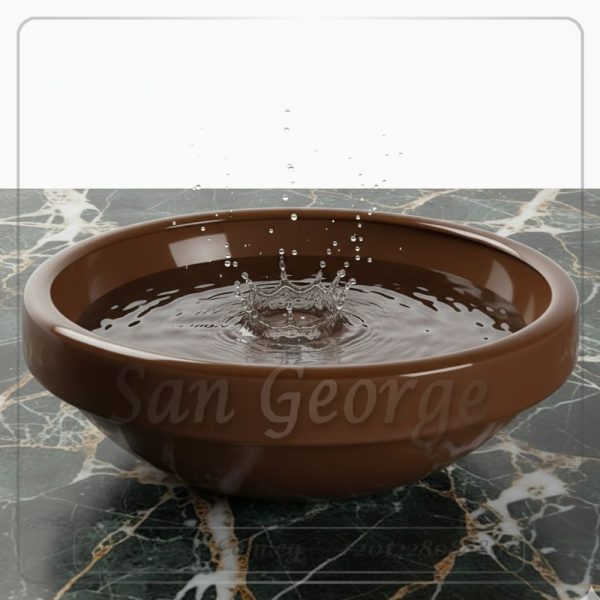 Bathroom Glass Sink A-120-A brown by San George Design
