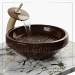 Bathroom Glass Sink A-120-A brown by San George Design