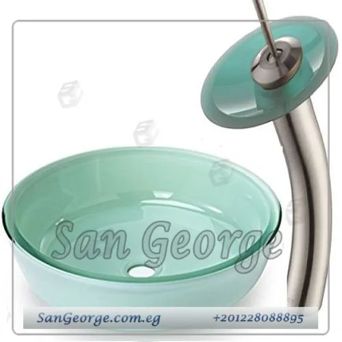 وحده موبيليا خشب حمام معلق حوض زجاج 60 سم Br-Mar-Blk-007