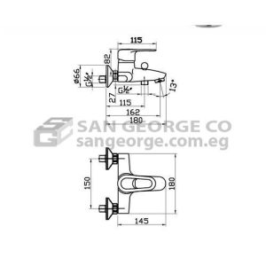 Sd-1021 خلاط بانيو دش لوار من سارديزاين