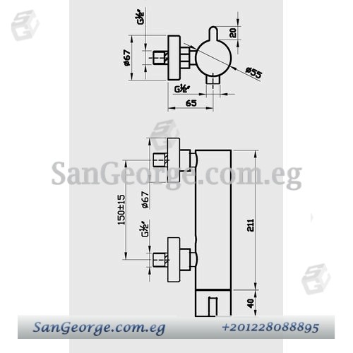 Sd-1094 خلاط دش بانيو اسكالا من سارديزاين