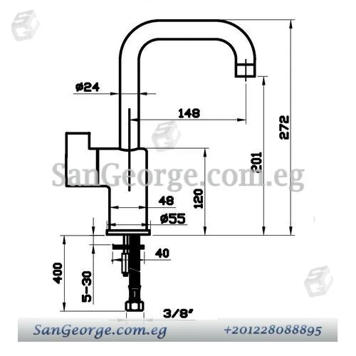 Sd-1198 خلاط حوض قلب سيراميك رين من سارديزاين