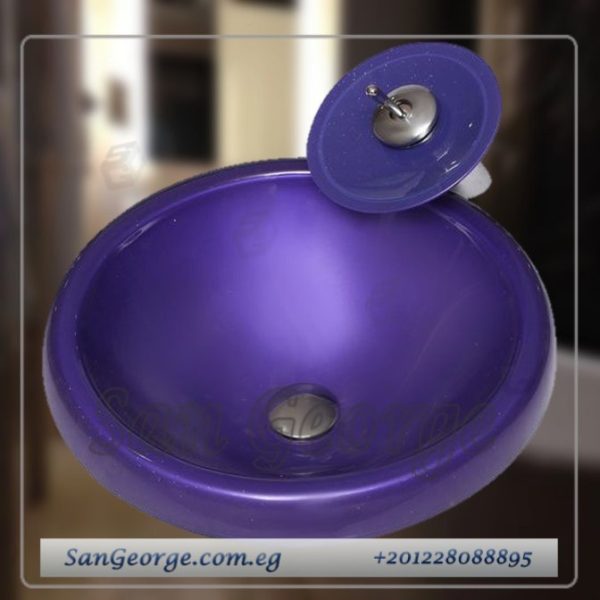 Bathroom Glass Sink Purple A-2017 by San George Design