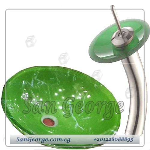 وحده حمام خشب معلق 60 سم حوض زجاج Br-Mar-Bg-046