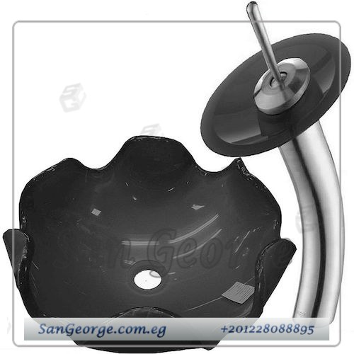 وحده حمام خشب معلق حوض زجاج 60 سم Br-Mar-Bg-069