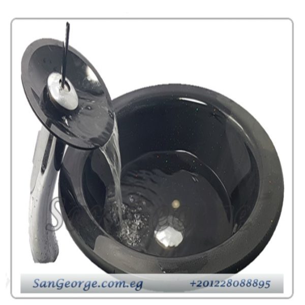 حوض زجاج الحمام A- 5007 -Black من San George Design