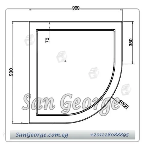 Enclosure كابينه قدم 90×90 Clear من San George Design