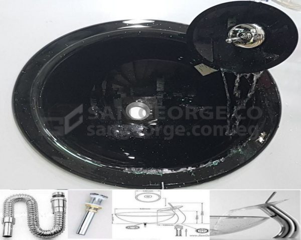 حوض حمام مودرن A-5007-Black2 من San George Design