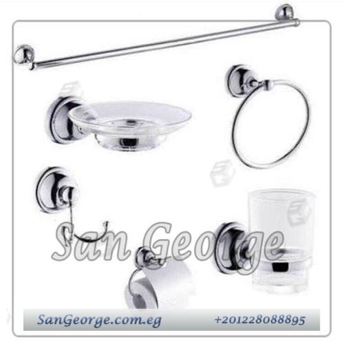 طقم صبانات ستانلس ستيل اكسسوار حمام فواطه صبانه وراقه 1700 SACC-b15
