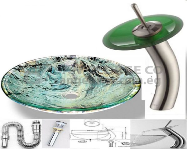 حوض زجاج الحمام B-100020 من San George Design