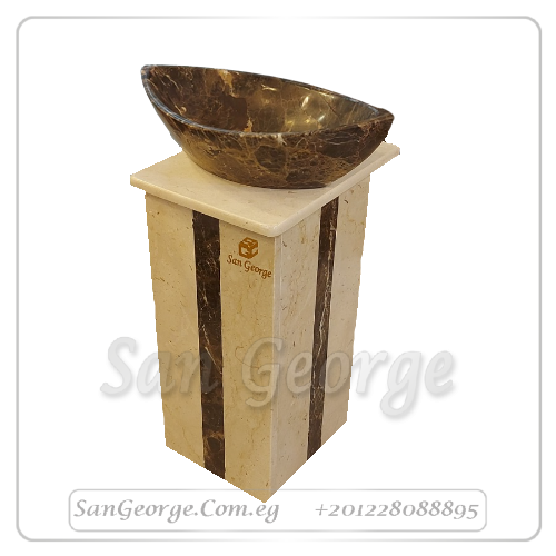 Marble Basin حوض حمام امبرادور بالعمود Hand Made من San George Design