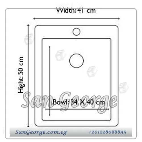Semi - Granite Kitchen Sink 50 × 41 Ks-102 San George Design