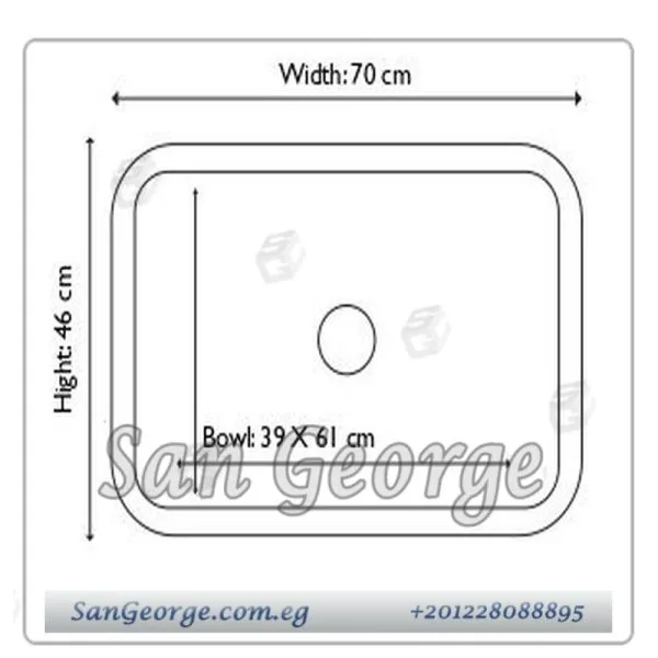 حوض جرانيت 46 × 70 Ks-107 من San George Design