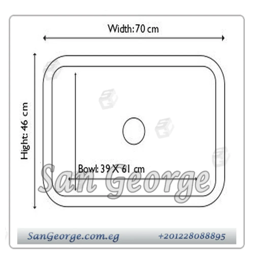 حوض جرانيت 46 × 70 Ks-107 من San George Design