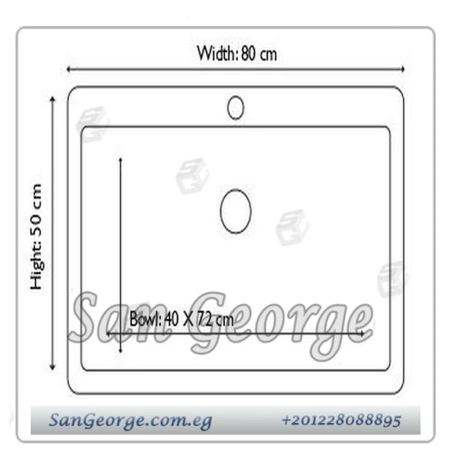 حوض مطبخ جرانيت 80 × 50 من San George Design Ks-108