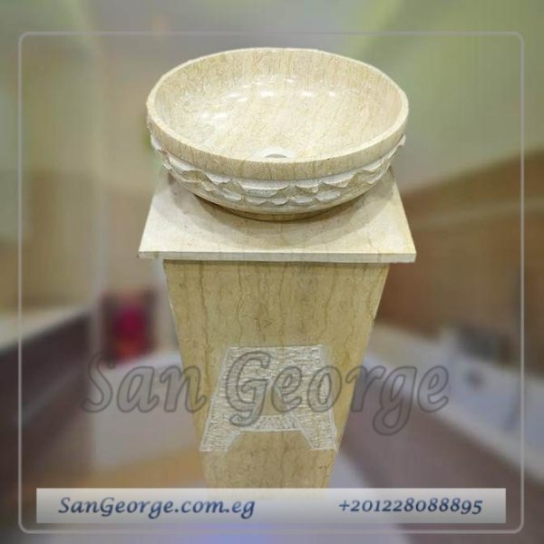 Marble Basin Beige Hand Made من San George Design