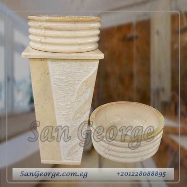 Marble Basin Beige Hand Made من San George Design