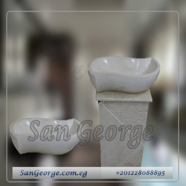 وحده حوض رخام طبيعي مزخرف Hand Made من San George Design