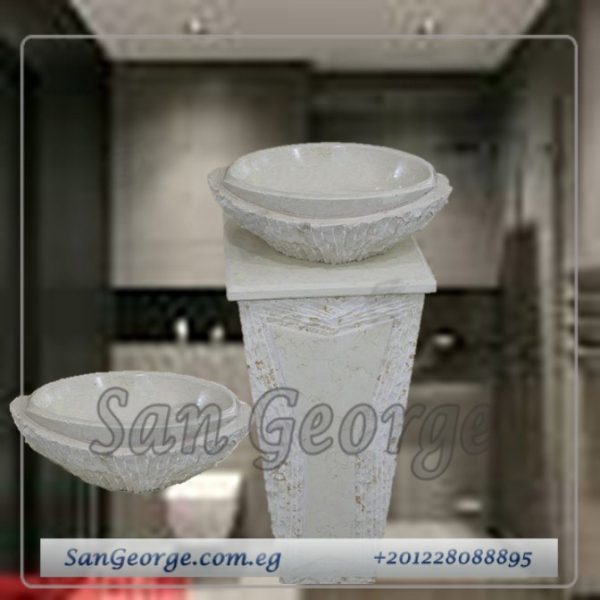 حوض رخام طبيعي مزخرف Hand Made من San George Design