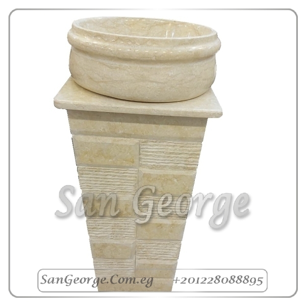 Marble Basin Beige Hand Made من San George Design