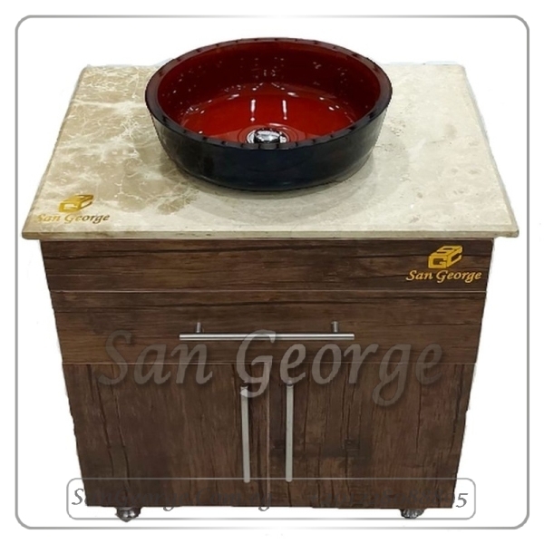 WOOD AND MARBLE UNIT SGC-U9004-A-21 BY SAN GEORGE DESIGN