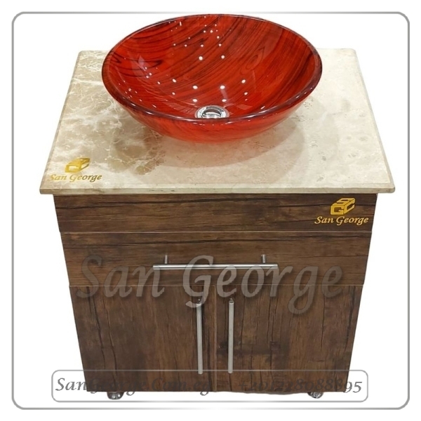 WOOD AND MARBLE UNIT SGC-U9004-A-3 BY SAN GEORGE DESIGN