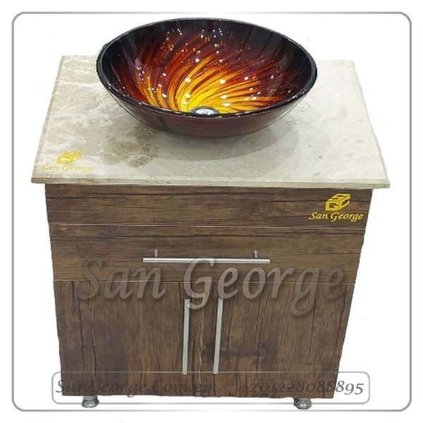 WOOD AND MARBLE UNIT SGC-U9004-A-7 BY SAN GEORGE DESIGN