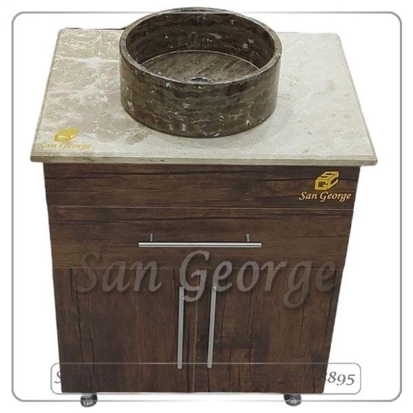 WOOD AND MARBLE UNIT SGC-U9004-D-2 BY SAN GEORGE DESIGN