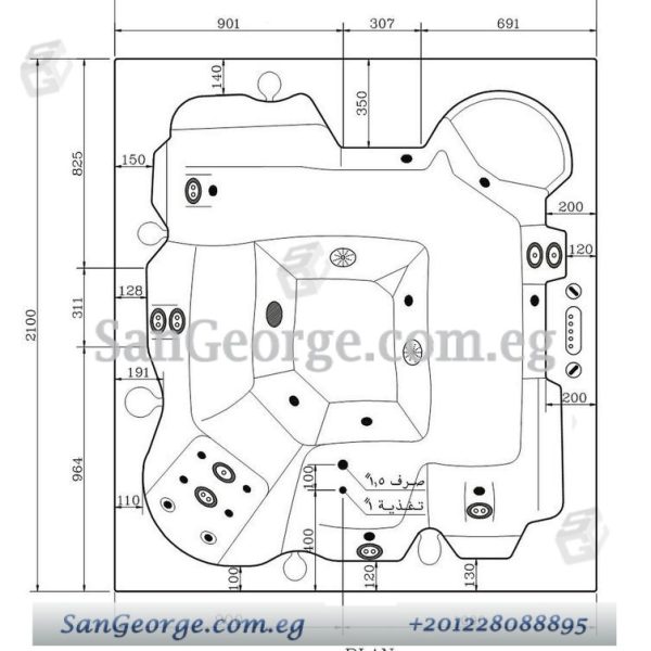 Spa سبا 213×190 بانيو من ايديال ستاندرد