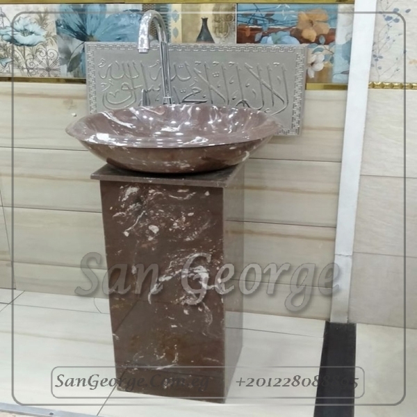 Tulip حوض رخام صناعي Solid Surface مربع Mr-Sh-54 من San George Design