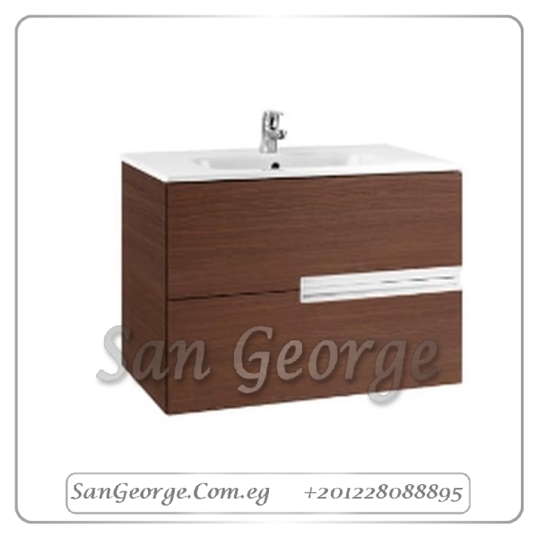 Wood vanity cabinet bathroom sink