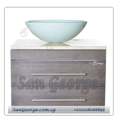 Glass Wood Vanity Br-Mar-Bg-023