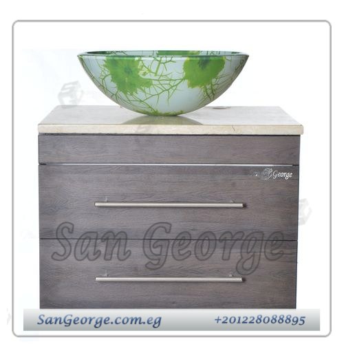 Vanity Glass Basin Wood Br-Mar-Bg-031