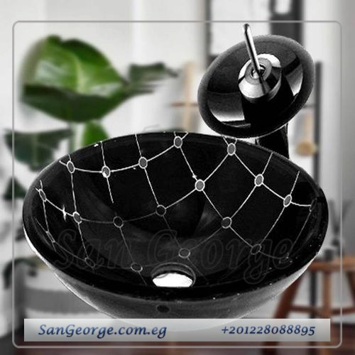 وحده حمام خشب معلق حوض زجاج 60 سم Br-Mar-Bg-041
